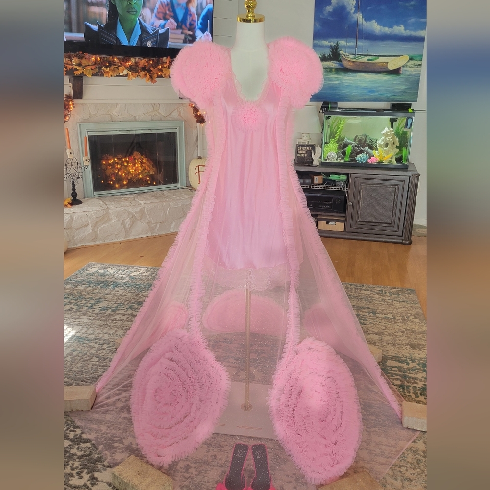 Elegant Pink Women's Intimate Gown
